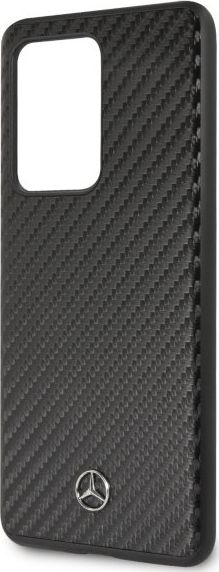 Kapak mbrapa Mercedes Benz Carbon Fiber për Samsung Galaxy S20 Ultra, TPU i butë, i zi