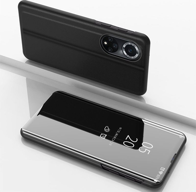 Futrollë flip Hurtel Clear View Case për Huawei nova 9, e zezë