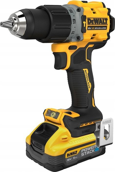 Çekiç vidhosës Dewalt DCD805H2T, 18V, me 2 bateri 5Ah, i verdhë