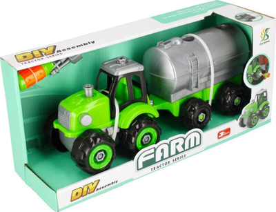 Lodër traktor me i montu MEGA CREATIVE 482970, me rimorkio, me pajisje, jeshil
