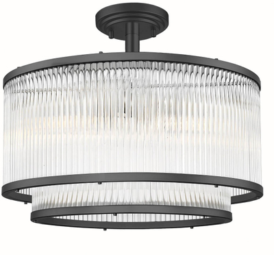 Lampë tavani Zuma Line Sergio C0528-05H-P7AC, 5xE14 60W, metal edhe xham, e zezë