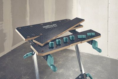 Tavolinë shtrënguese Wolfcraft Master 650 ERGO, lartësi e rregullueshme, kapacitet 120 kg, gri