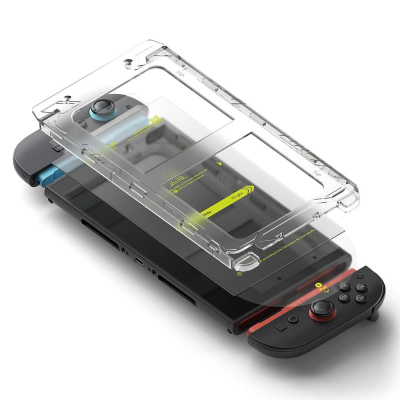 Mbrojtëse ekrani Ringke Easy Slide, 2 xhama të temperum, për Nintendo Switch 2, transparente