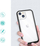 Mbrojtëse telefoni Hurtel Hybrid Armor, iPhone 13 Mini, xhel 3 në 1, transparente me kornizë të zezë