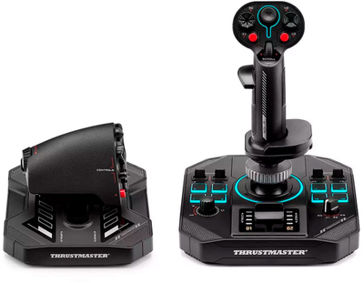 Контролер за летање Thrustmaster Sol R 4 HOTAS, за PC, со LED RGB, црн