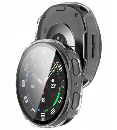 Mbështjellës për orë inteligjente Tech-Protect Defense, për Samsung Galaxy Watch 8 40mm, me xham të integrum, transparent