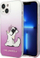 Kapak telefoni Karl Lagerfeld KLHCP14MCFNRCPI, për iPhone 14 Plus, hardcase TPU, rozë transparente