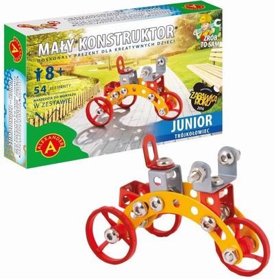 Set konstruktues Alexander Little Constructor Junior Tricikletë, 54 pjesë, 8+, shumëngjyrësh