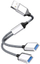 Adaptues USB Microconnect USB A në 2x USB A, i zi