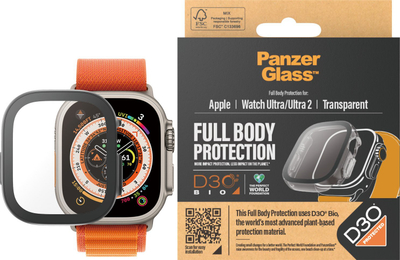 Mbrojtëse ekrani PanzerGlass Full Body për Apple Watch Ultra 2 49mm, D3O, transparente
