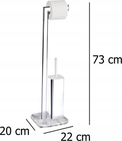 Set WC Wenko 22507100, metal, lartësi 73 cm, krom argjendi