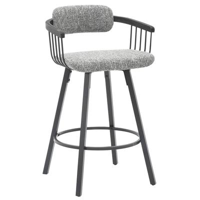 Stol rrotullues Lang 51,5x48,5x89,5Hcm (HM9990.02), zezë/ gri