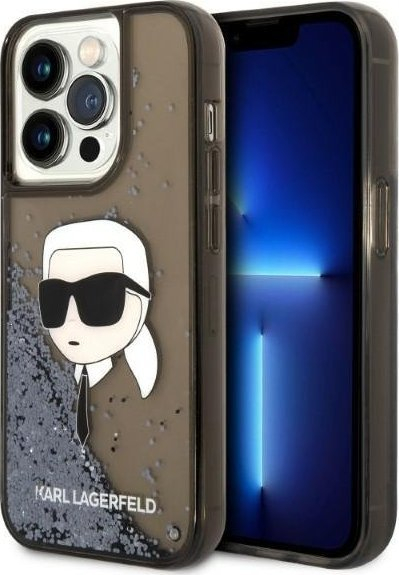 Mbulesë telefoni Karl Lagerfeld KLHCP14XLNKHCK, për iPhone 14 Pro Max, hardcase me glitter, e zezë