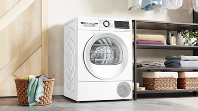 Tharëse rrobash Bosch WQG145APPL, 8kg, me pompë nxehtësie, e bardhë
