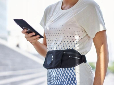 Rrip vrapimi Shapeheart Belt AMZ, masa M, mbajtëse telefoni me magnet, i zi