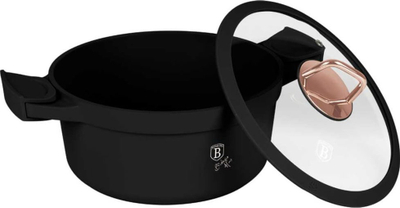 Tава со капак BerlingerHaus BH-7784, 28 cm, Black Rose, црна