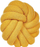 Set me jastëkë dekorativë AKOLA Boucle Knot, 2 copë, 31 x 31 cm, të verdhë