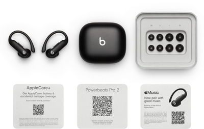 Спортски слушалки Beats Powerbeats Pro 2, безжични, со ear hook, црни