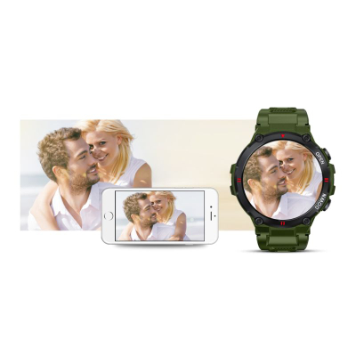 Smartwatch Giewont GW430-3, ekran me ngjyra, i papërshkueshëm nga uji, jeshil