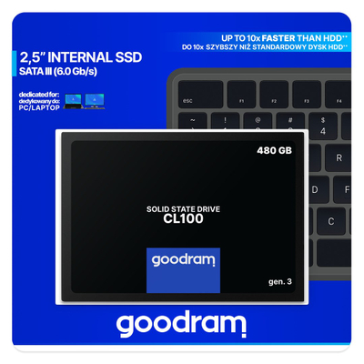 Disk SSD Goodram CL100 Gen.3, 2.5\", 480GB, SATA III