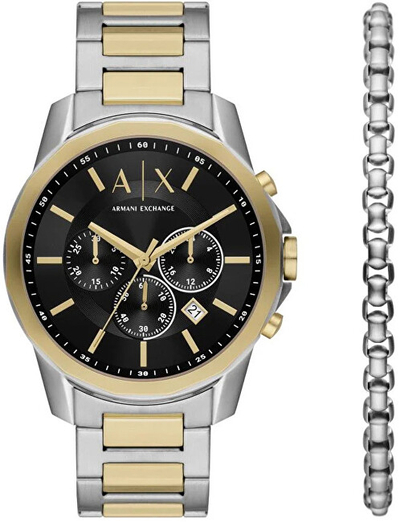 Set për meshkuj Armani Exchange Banks AX7148SET, orë dore + byzylyk