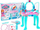 Tavolinë grimi lodër Beauty ZA1510, me pasqyrë e drita, me aksesore, rozë blu