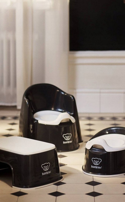 Vece trajnimi BabyBjörn Smart Potty, e vogël, e lehtë për pastrim, bardh e zi