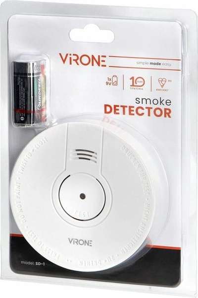 Detektor tymi Virone, sensor optik, 85 dB, i bardhë