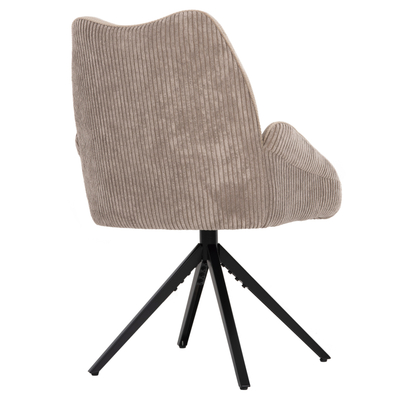 Poltronë Shai HM9844.04, pëlhurë, bazë metalike, bezhë