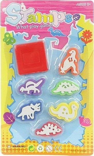Set vula vizatimi Adar Stamps 518483, dinosaurë, për fëmijë 3+ vjeç