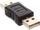 Adapter USB InLine 33441, Type A në Type A, USB 2.0, i zi