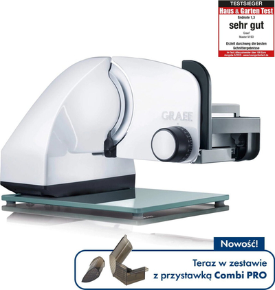 Prerëse universale Graef Master M91, trup metal, rregullim trashësie gjer në 20 mm, e bardhë