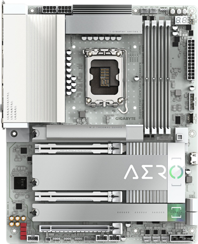 Pllakë amë GIGABYTE Z890 AERO G, për Intel Core Ultra Series 2, ATX, e bardhë