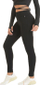 Leginsa për femra Push Up, të zeza, masa XS (PUSHUPBLK)