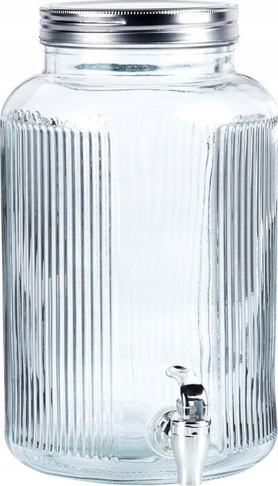 Enë pije me rubinet pa markë, për limonadë, plastike, transparente