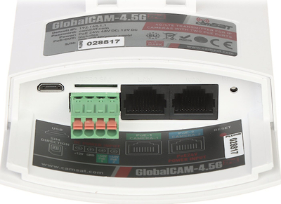 Access Point industrial Camsat GLOBALCAM4.5G-2POE, LTE Cat 4, Wi‑Fi 2.4GHz, i bardhë
