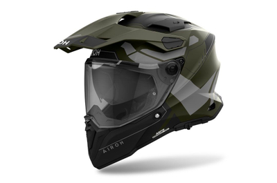 Helmetë integrale Airoh Commander 2 Reveal, ventilim i avancuar, jeshile ushtarake mat