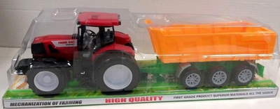 Lodër traktor me makinë bujqësore Macyszyn Toys, set lojërash, shumëngjyrësh