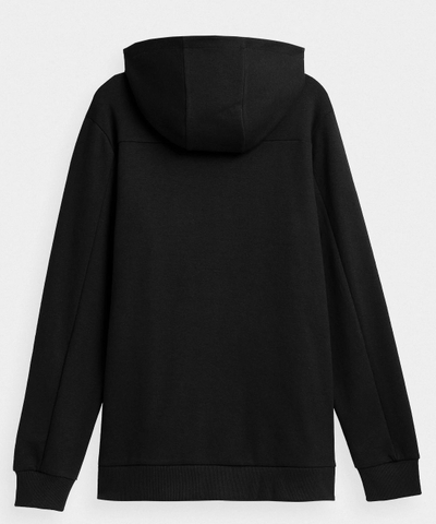 Bluzë me kapuç 4F H4Z21-BLM019, Regular Fit, me zinxhir, e zezë