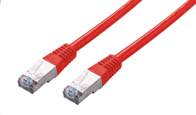 Kabllo rrjeti C-TECH CB-PP5F-025R, Cat5e FTP, 0.25m, e kuqe
