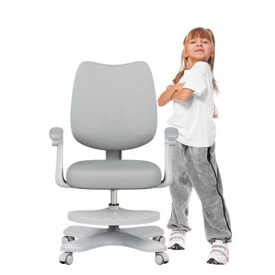 Karrige ergonomike zyre Mark Adler Junior 4.6, rrotulluese, me rrjetë, gri