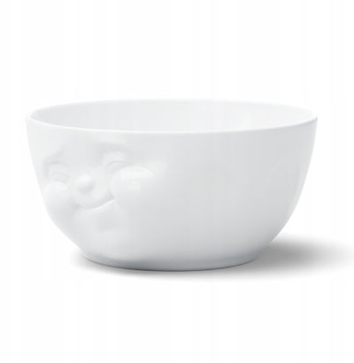 Enë shërbyese porcelani Fiftyeight Munching Face, e madhe, e bardhë
