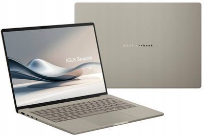 Лаптоп ASUS Zenbook A14 UX3407QA, 14" OLED, Snapdragon X, 32GB 512GB, златна боја