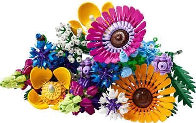 Букетот LEGO® Icons 10313 Meadow Flower Bouquet, цвеќе од ливада