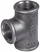 Treshe me fileto AGAflex Threaded Tee 1, 25 mm, gize, e zezë