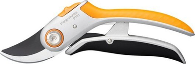 Gërshërë kopshti Fiskars Plus Bypass Pruner, PowerLever, pret degë deri 24mm, portokalli
