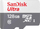 Kartë memorie SanDisk Ultra MicroSDXC, 128GB, Class 10, gri me të bardhë