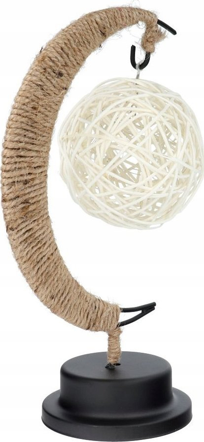 Lampë nate OEM Art Deco Crescent Ball, LED, me bateri, natur
