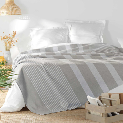 Mbulesë shtrati U10 Adele Striped, 180x220 cm, pambuk dhe poliester, shumëngjyrëshe