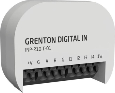 Modul hyrës binar Grenton Digital In INP-210-T-01, 4 hyrje dixhitale, i bardhë